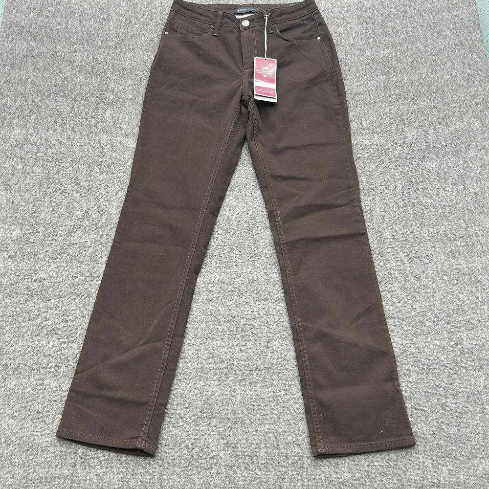 Lee Platinum Label Womens Mid Rise Fit Straight Leg Jeans Size 8M Brown